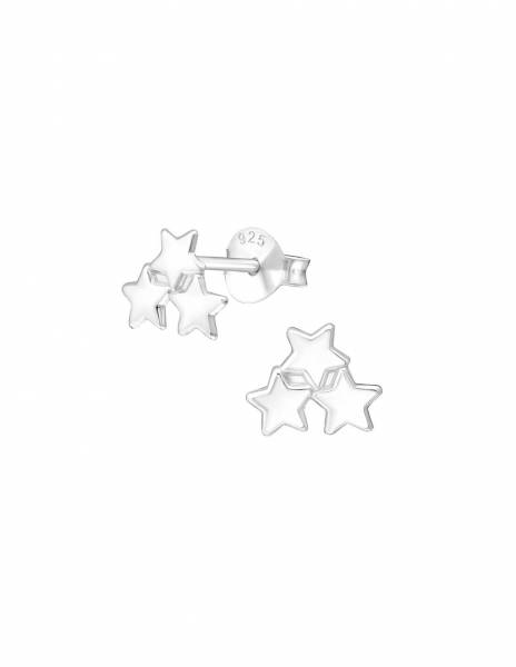 Aros de Plata de Estrellas 8mm