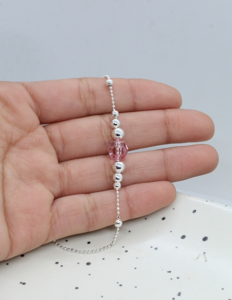 Pulsera de Plata Amparo Pink 2