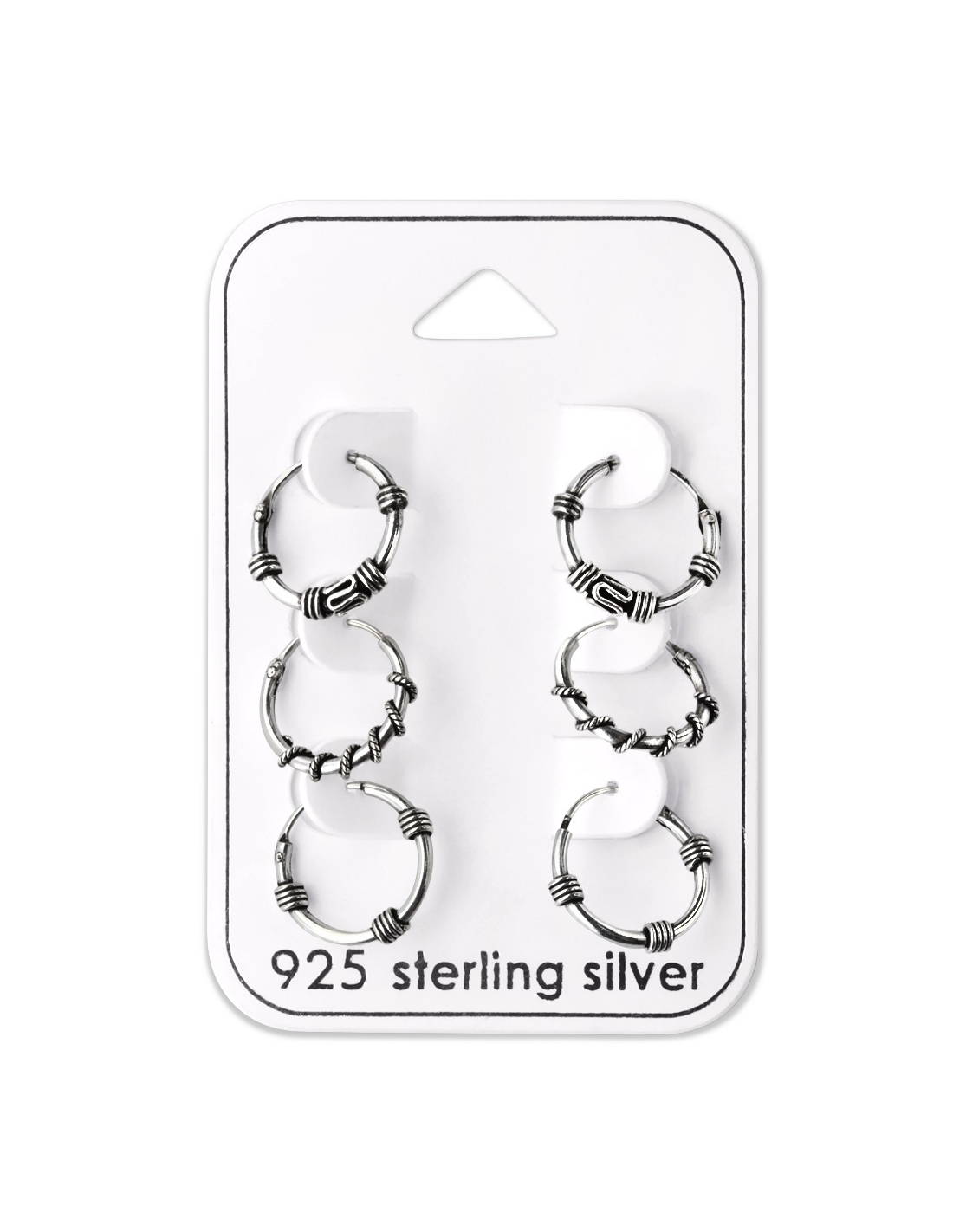 Conjuntos de argollas de plata