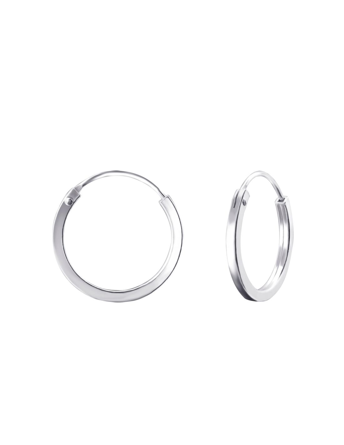 Argollas de plata lisas 16mm