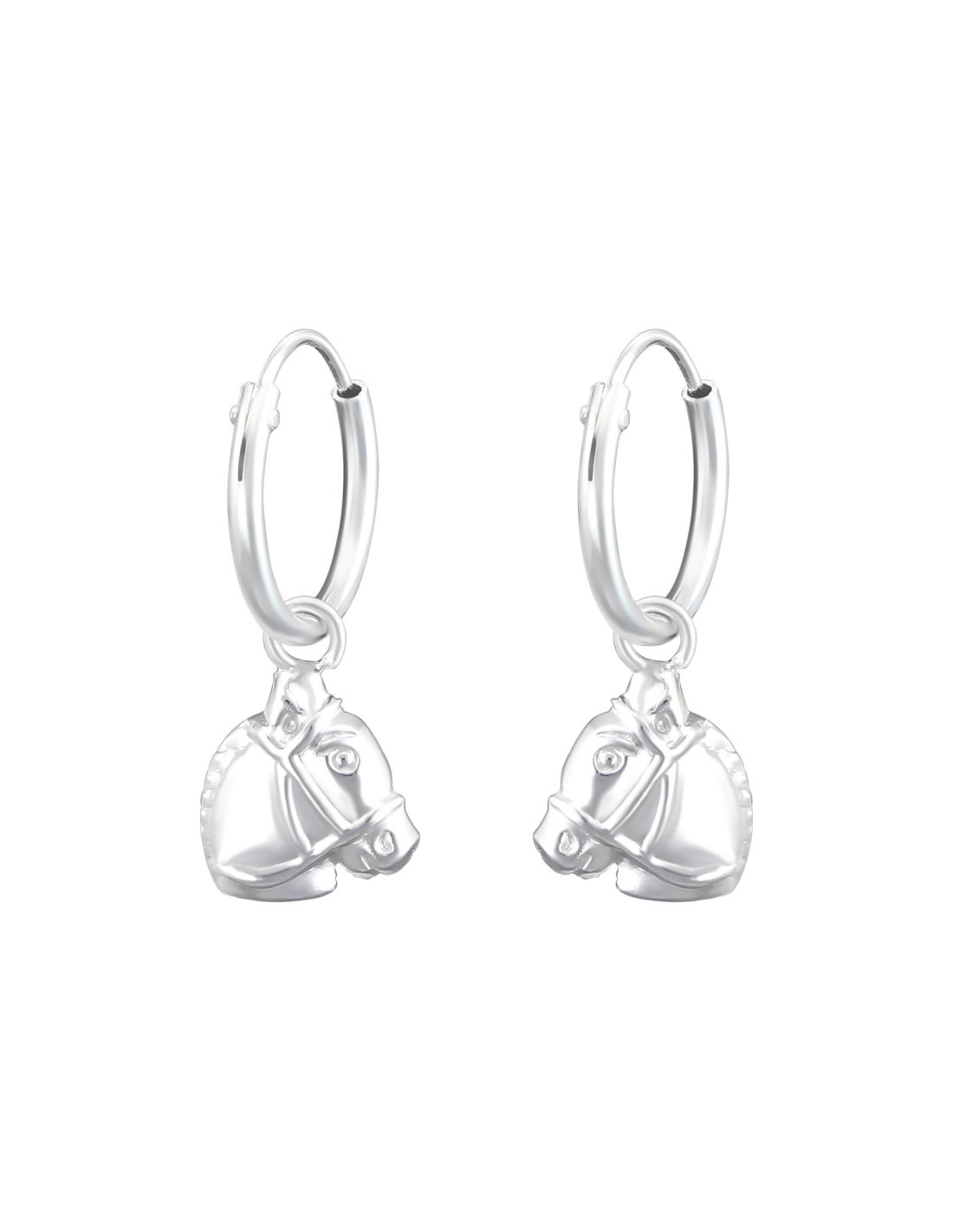 Argollas de plata de caballos 21mm