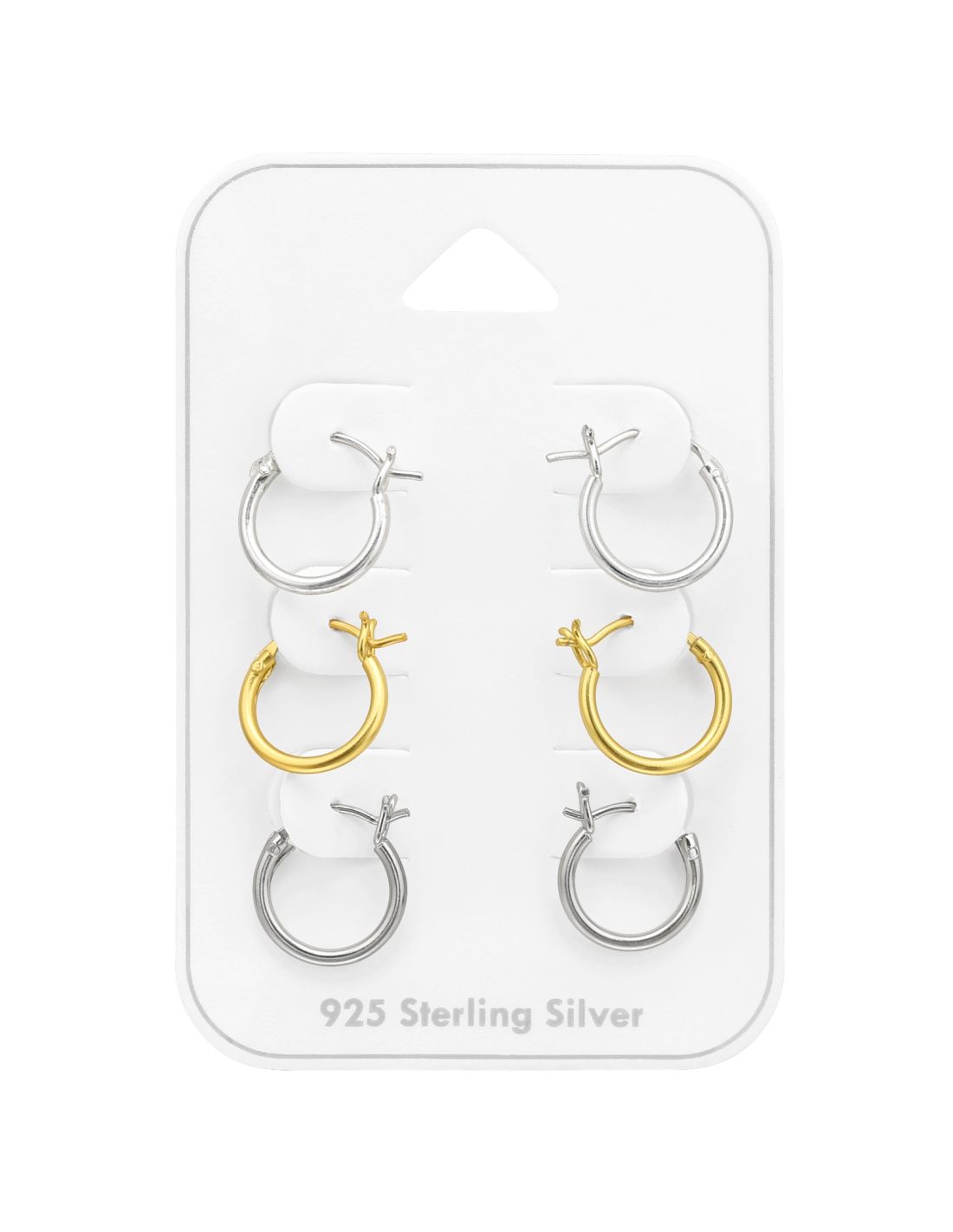 Conjunto de argollas de plata bañados...