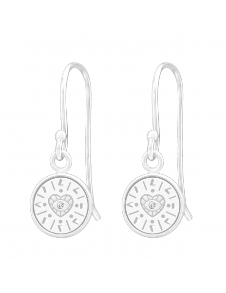 Aros de plata de corazon