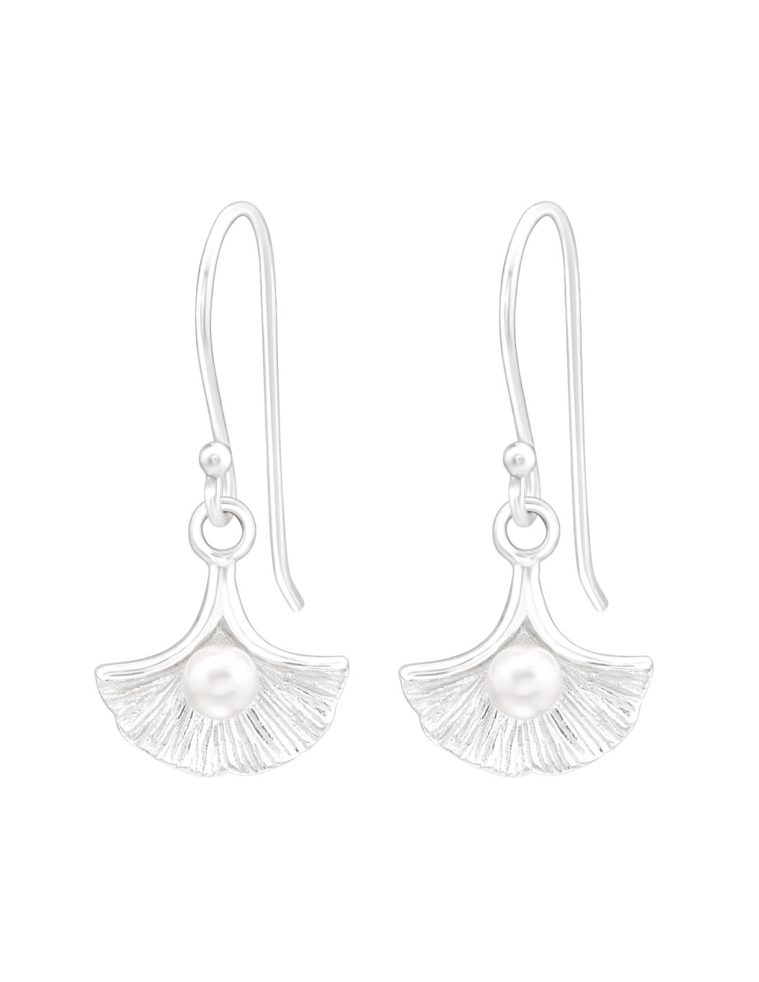 Aros de plata con perla 10mm