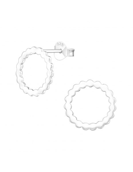 Aros de plata de circulo 12mm