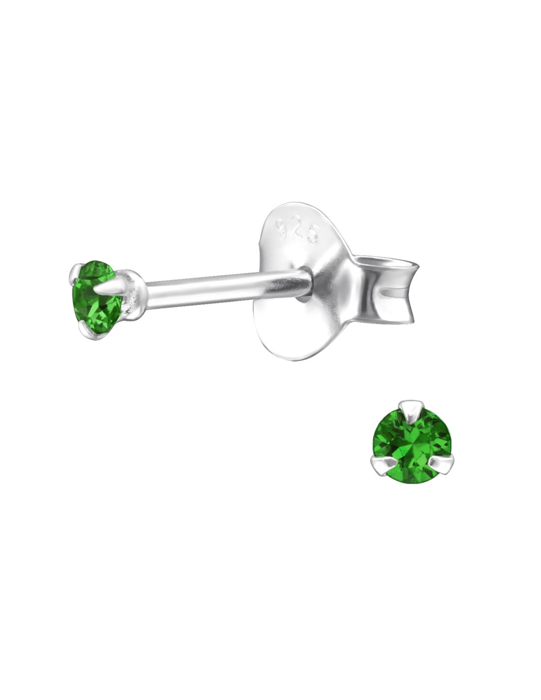 Aros de plata Piercing de cristal...