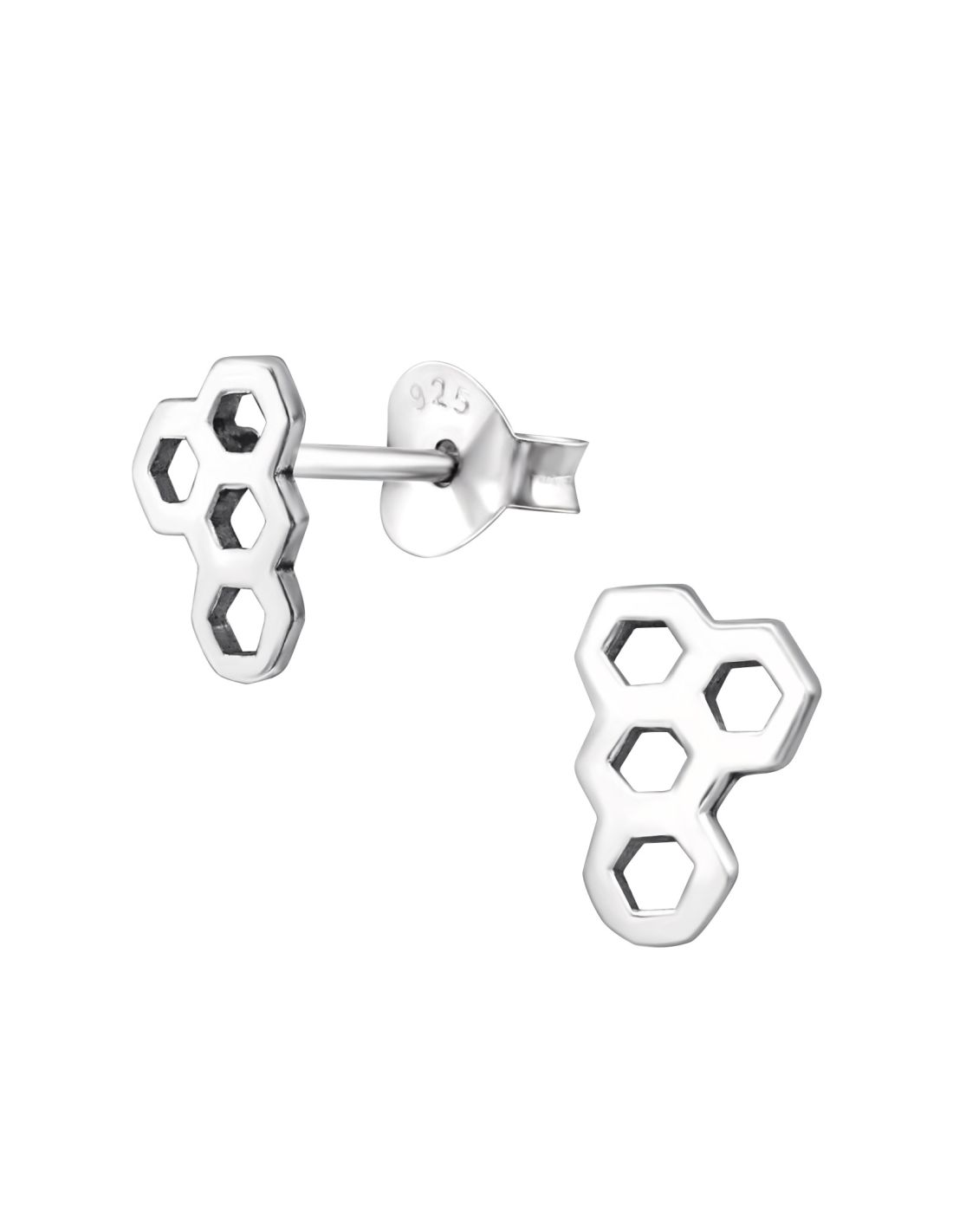 Aros de plata de panal 7mm