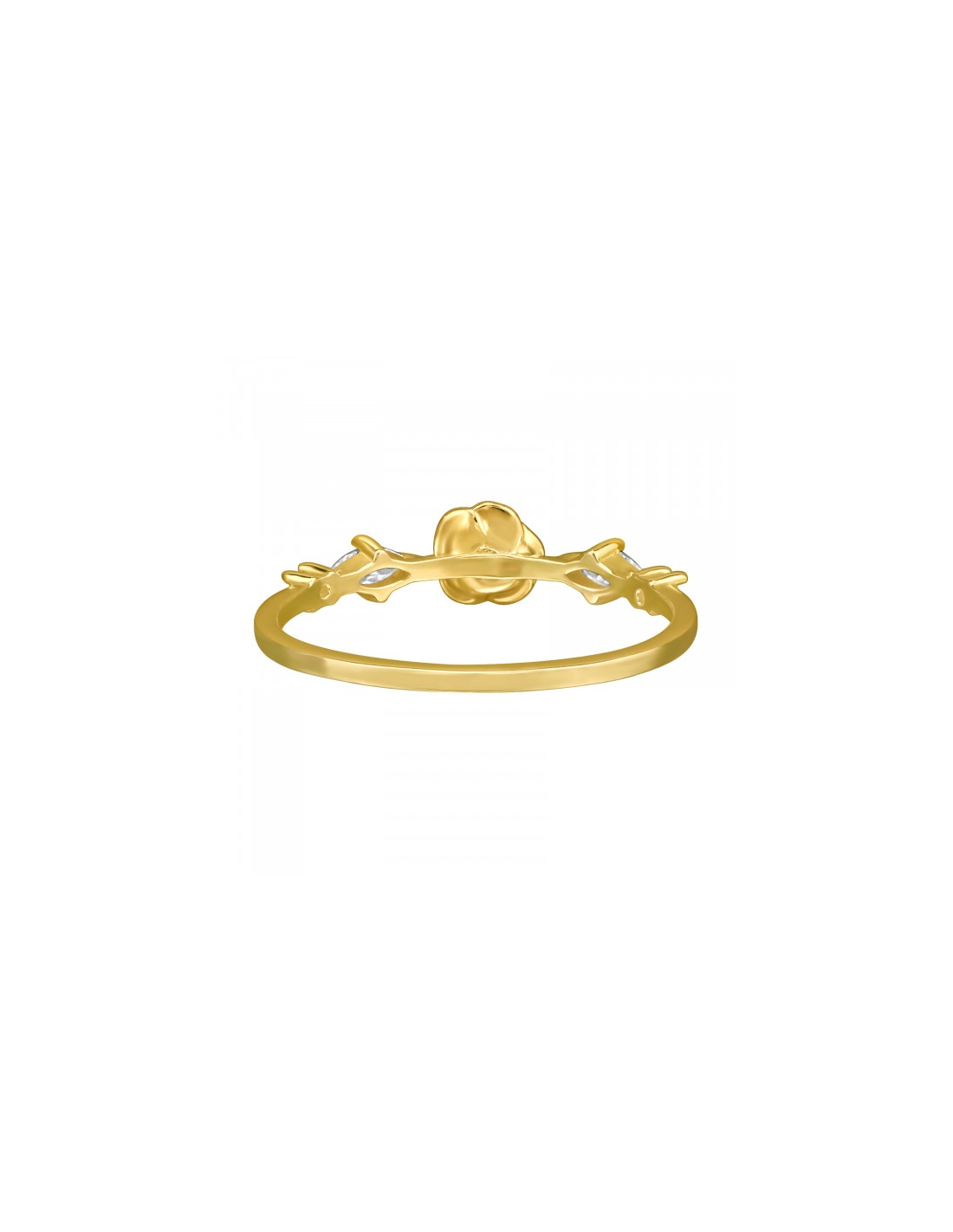 Anillo de plata Bañado en oro 24k con...