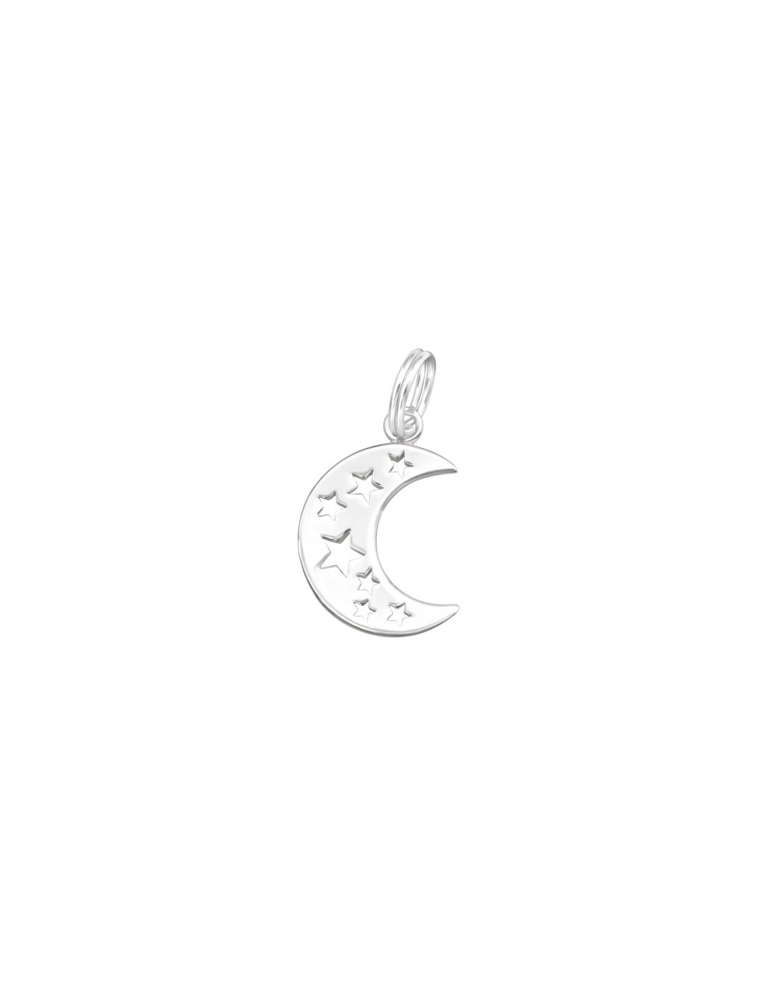 Charms de Plata 925 Crescent Moon And...