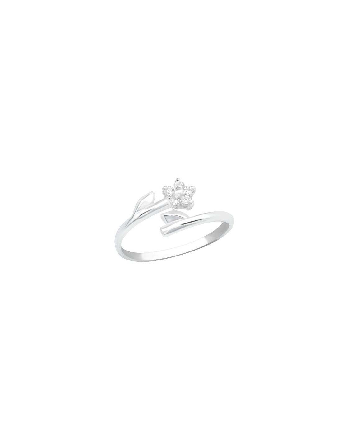 Anillo de Plata 925 Ajustable Flower...
