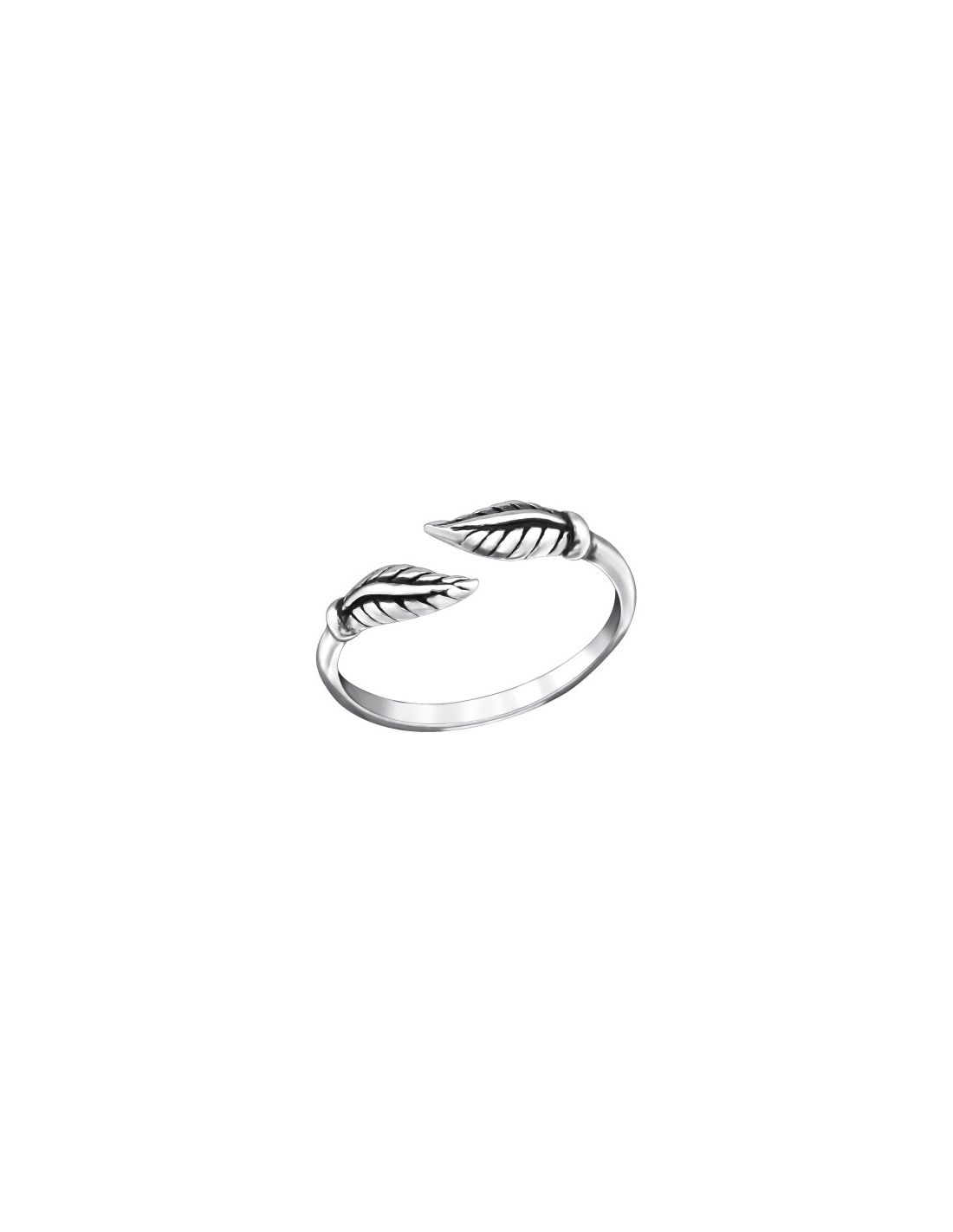 Anillo de Plata 925 Ajustable Leaf 27622