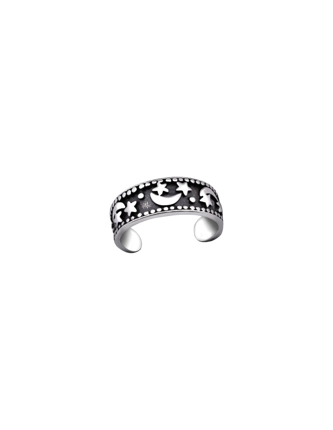 Anillo de Plata 925 Ajustable Moon...