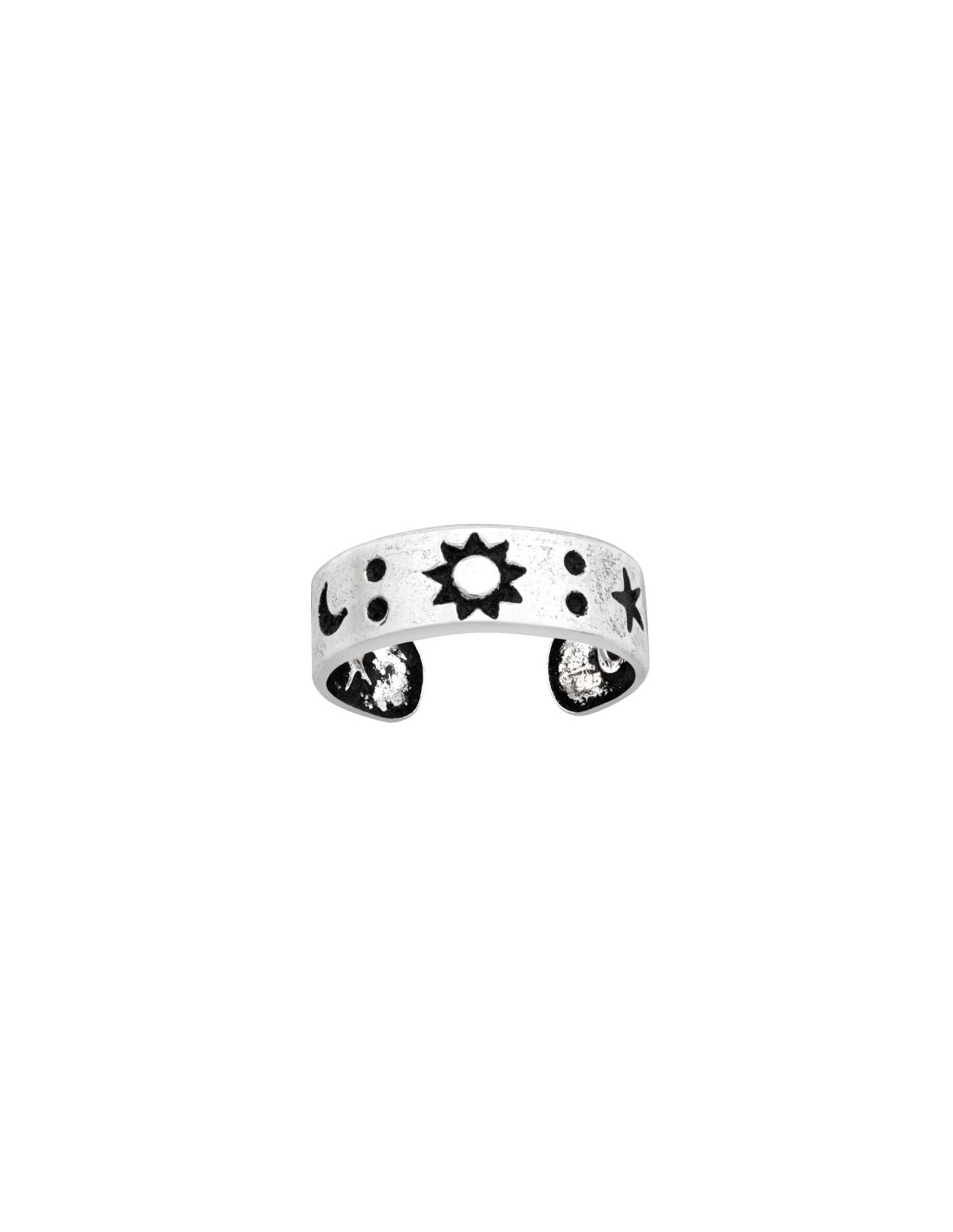 Anillo de Plata 925 Ajustable Moon...