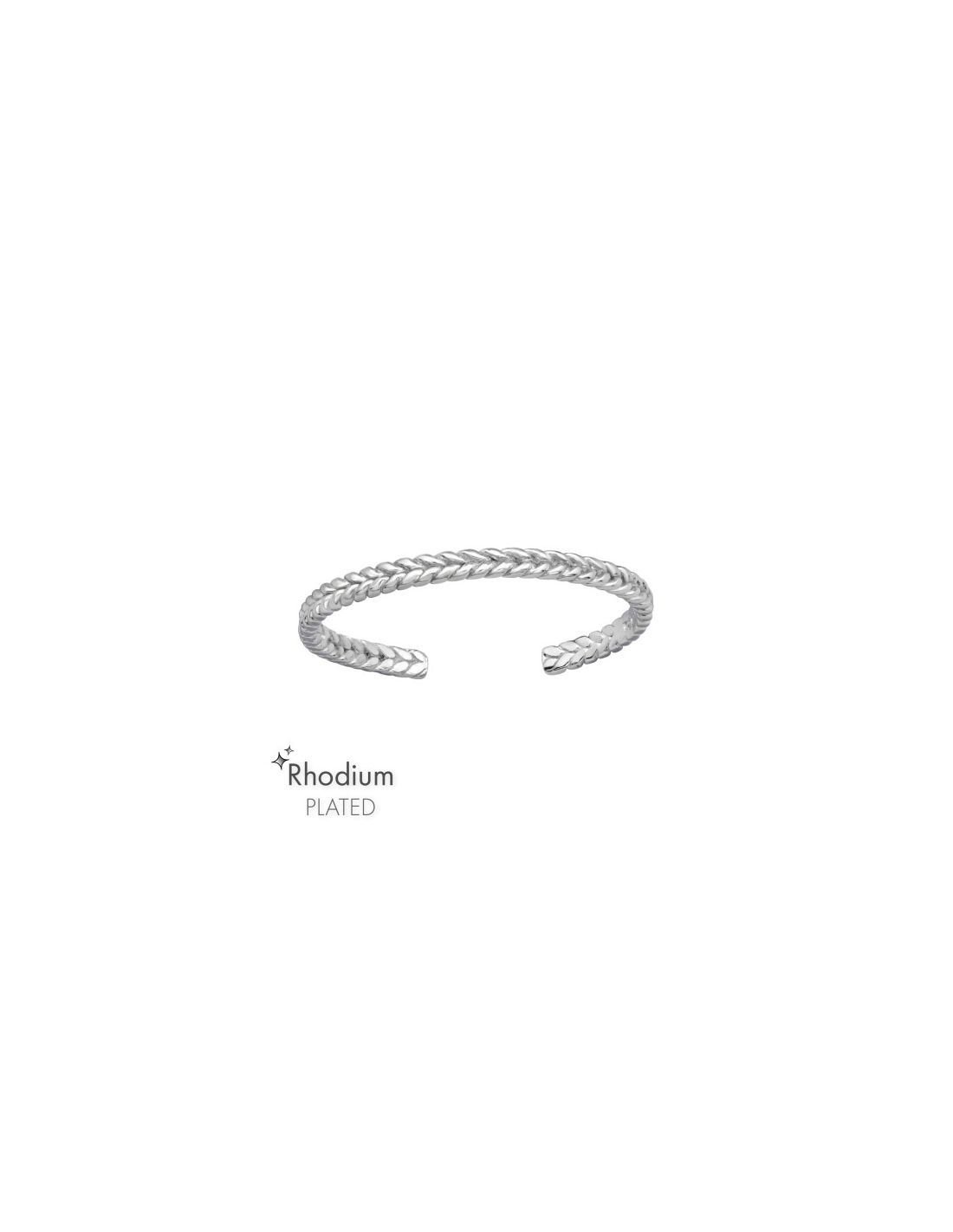 Anillo de Plata 925 Ajustable Braided...