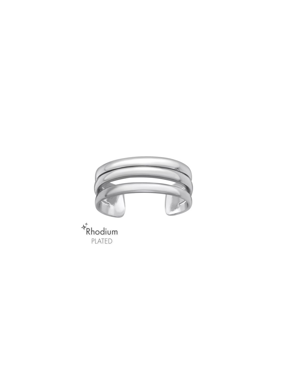 Anillo de Plata 925 Ajustable Triple...