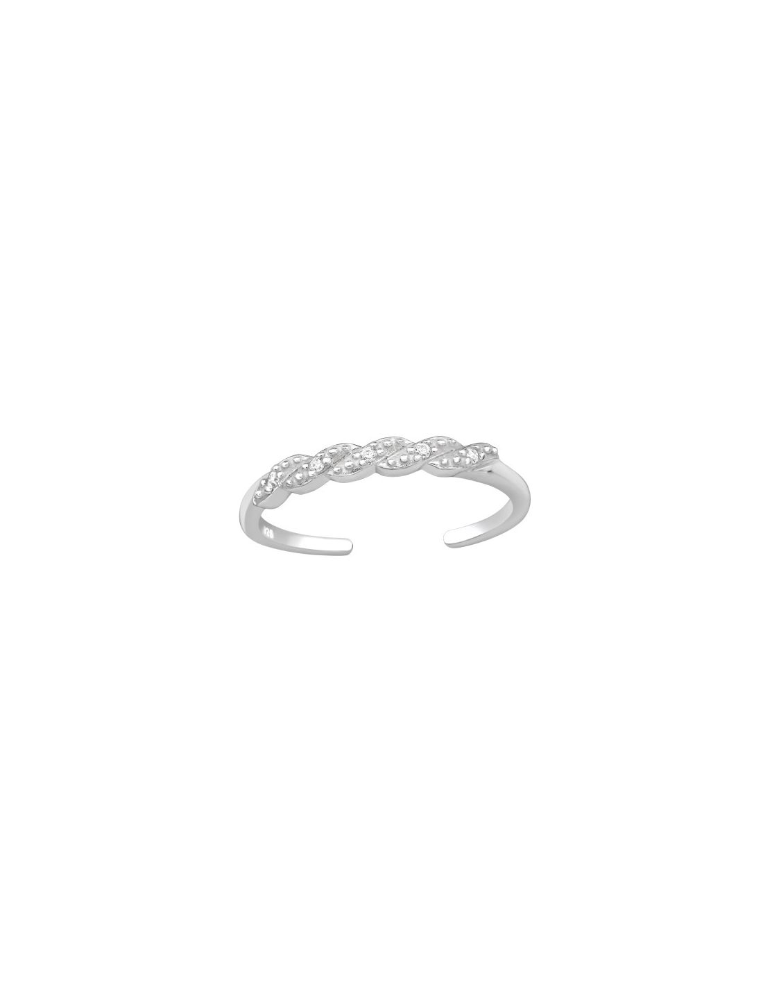 Anillo de Plata 925 Ajustable Twisted...