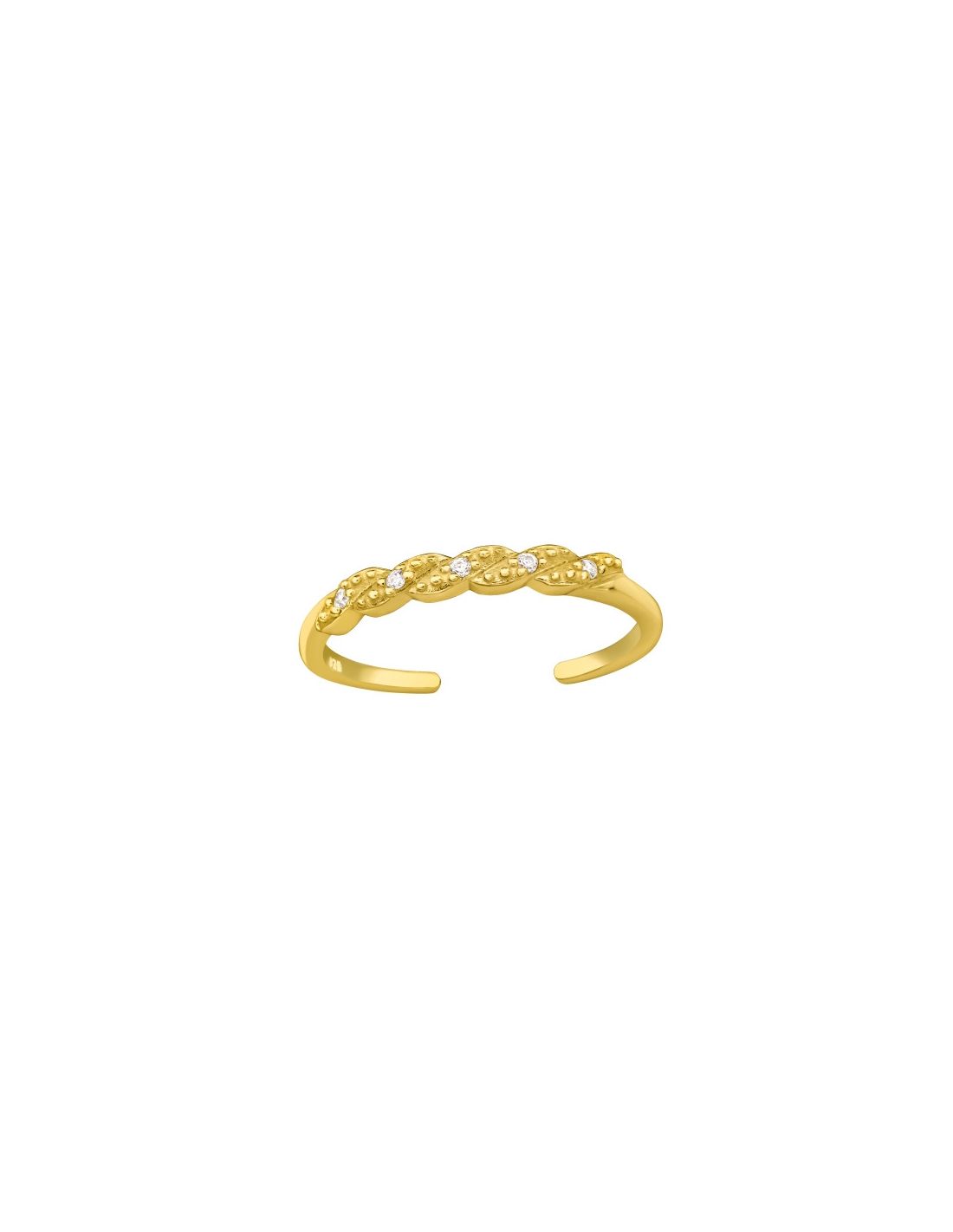 Anillo de Plata 925 Bañado en oro 24K...