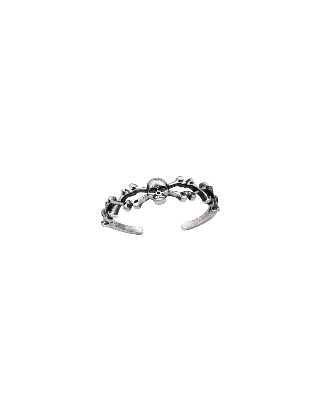 Anillo de Plata 925 Ajustable Skull...