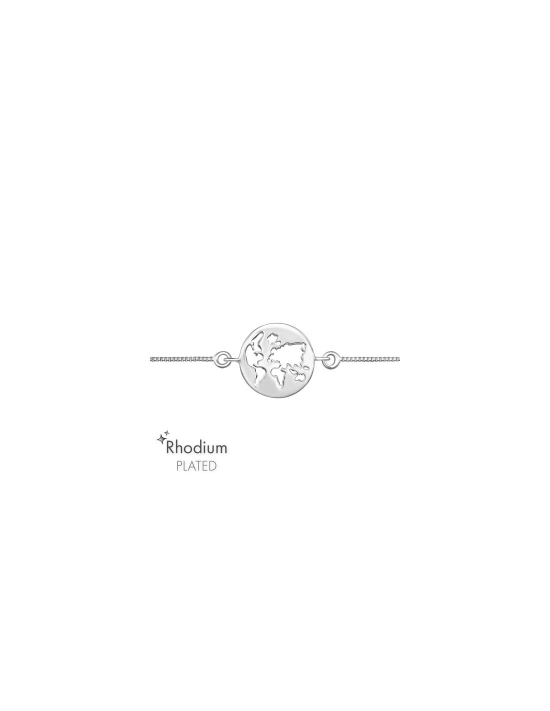 Pulsera de plata 925 de World Map Bolo