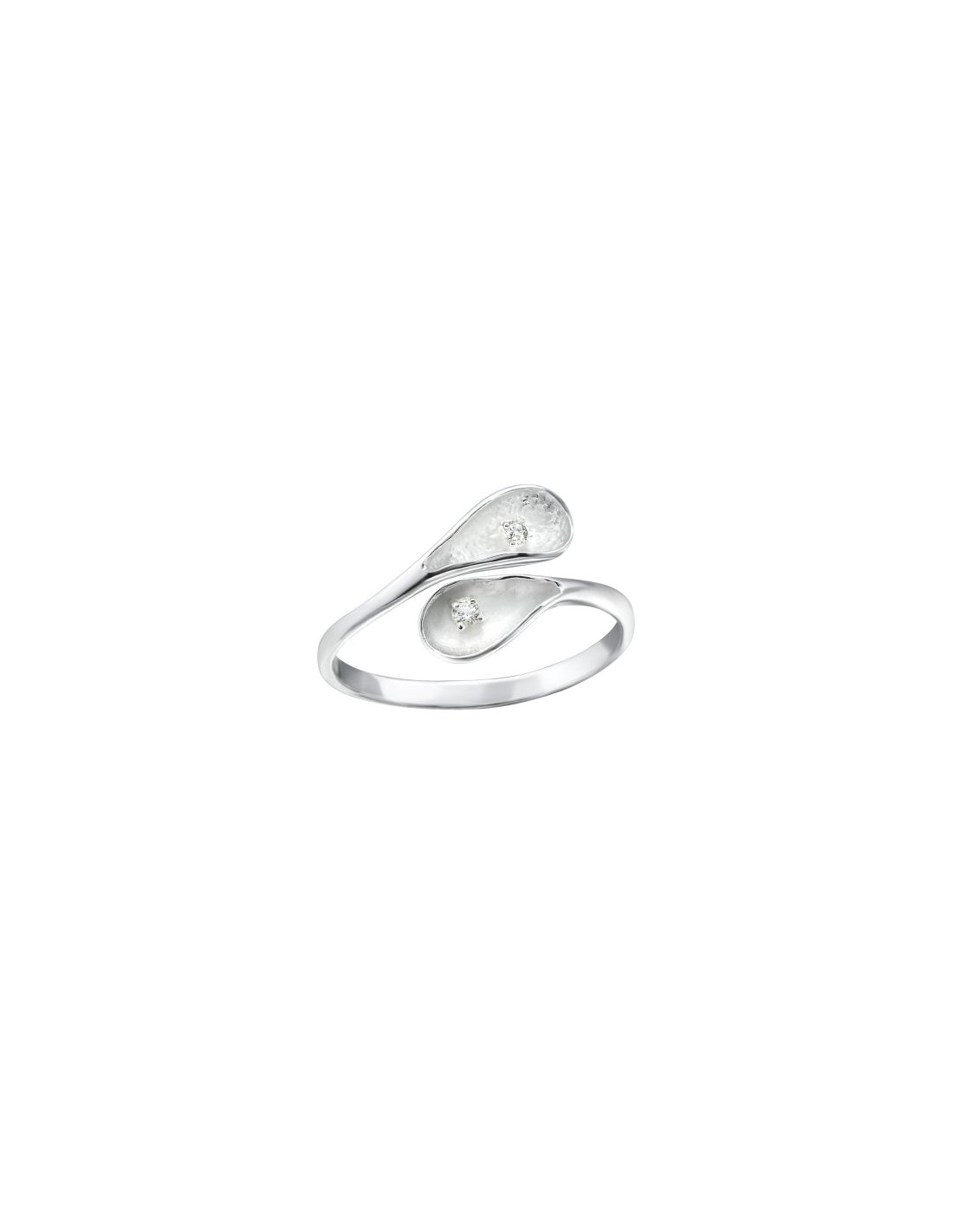 Anillo de plata 925 Flower Petal...