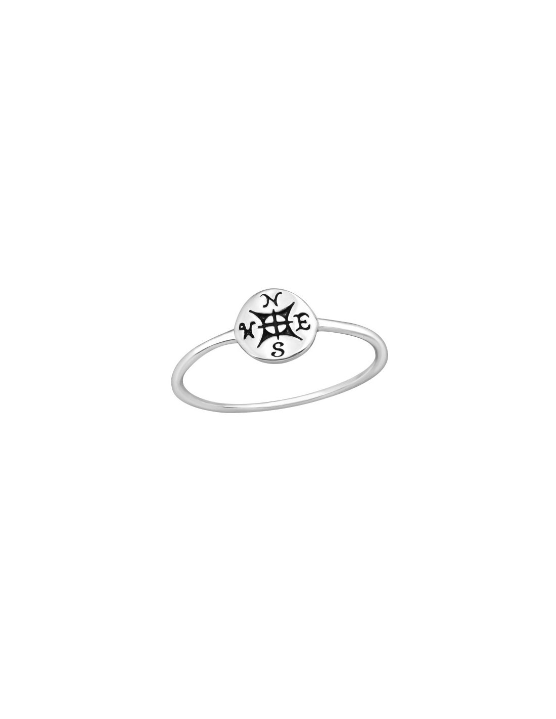Anillo de plata 925 Compass Talla  7.5