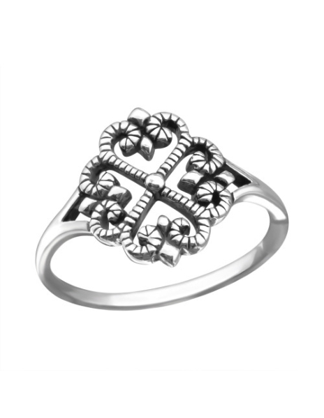 Anillo de plata 925 Flower...