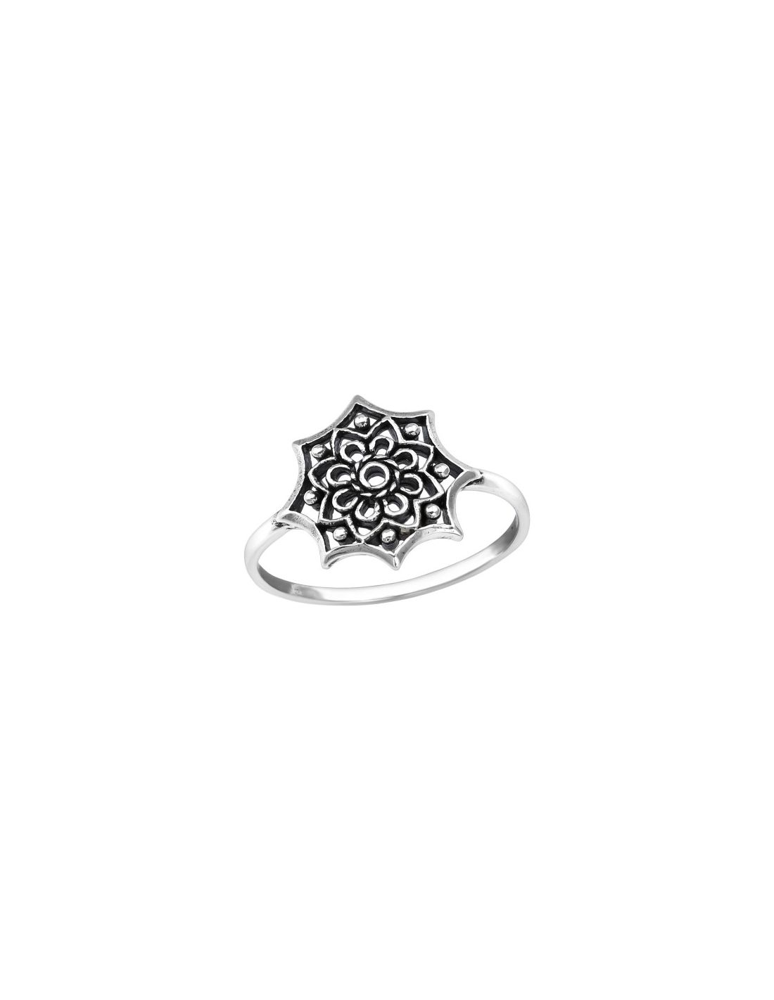 Anillo de plata 925 Flower Talla  8
