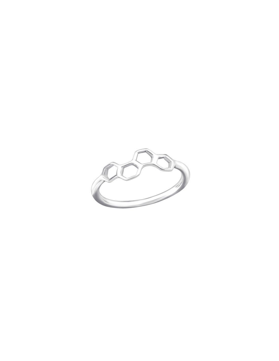 Anillo de plata 925 Geometric Shapes...
