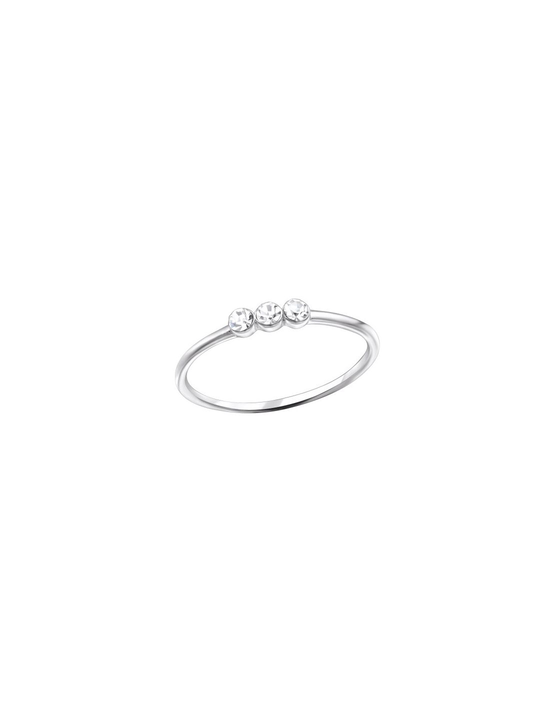 Anillo de plata 925 3 Stone Talla  8