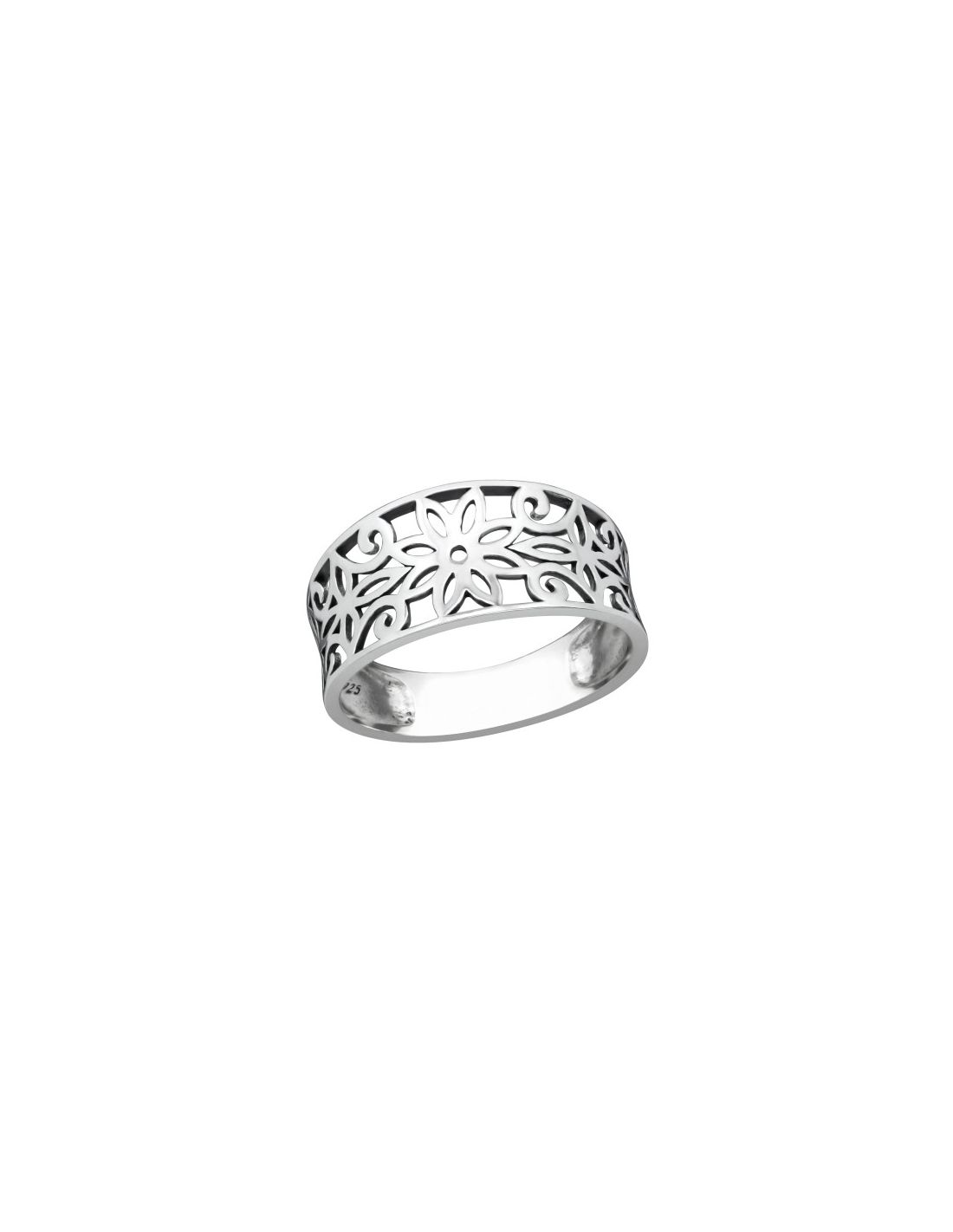Anillo de plata 925 Flower Talla  8