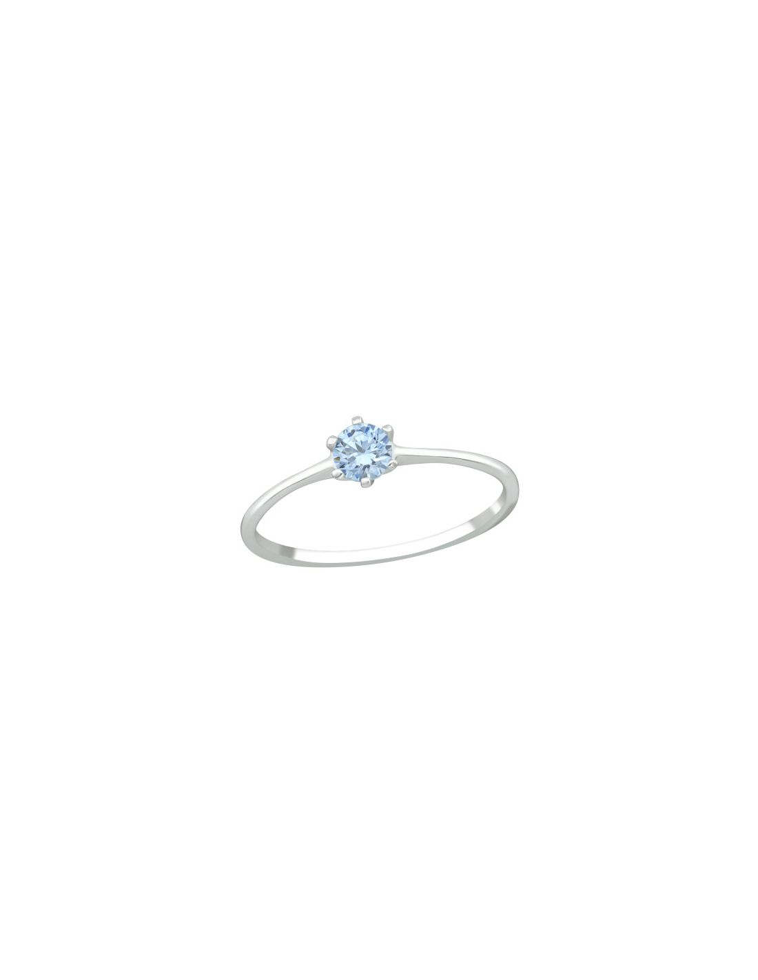Anillo de plata 925 Solitaire Talla  7.5