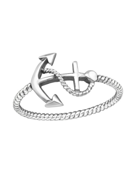 Anillo de plata 925 Anchor...