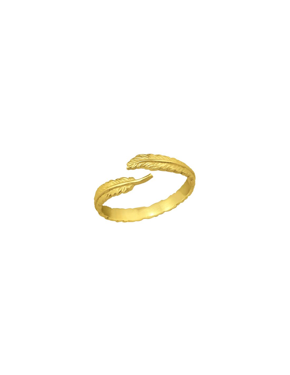Anillo de plata 925 Open Feather...