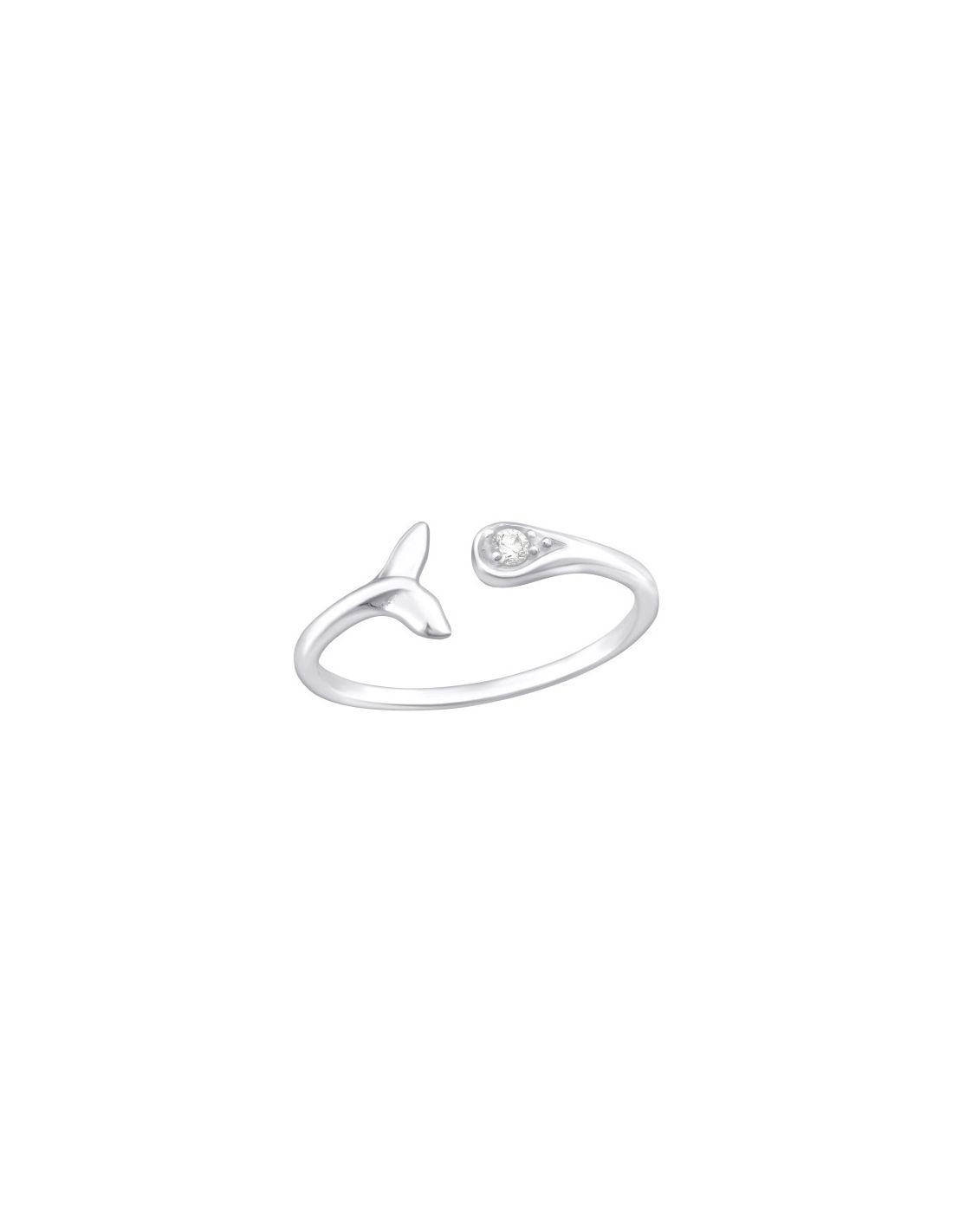 Anillo de plata 925 Whale's Tail...
