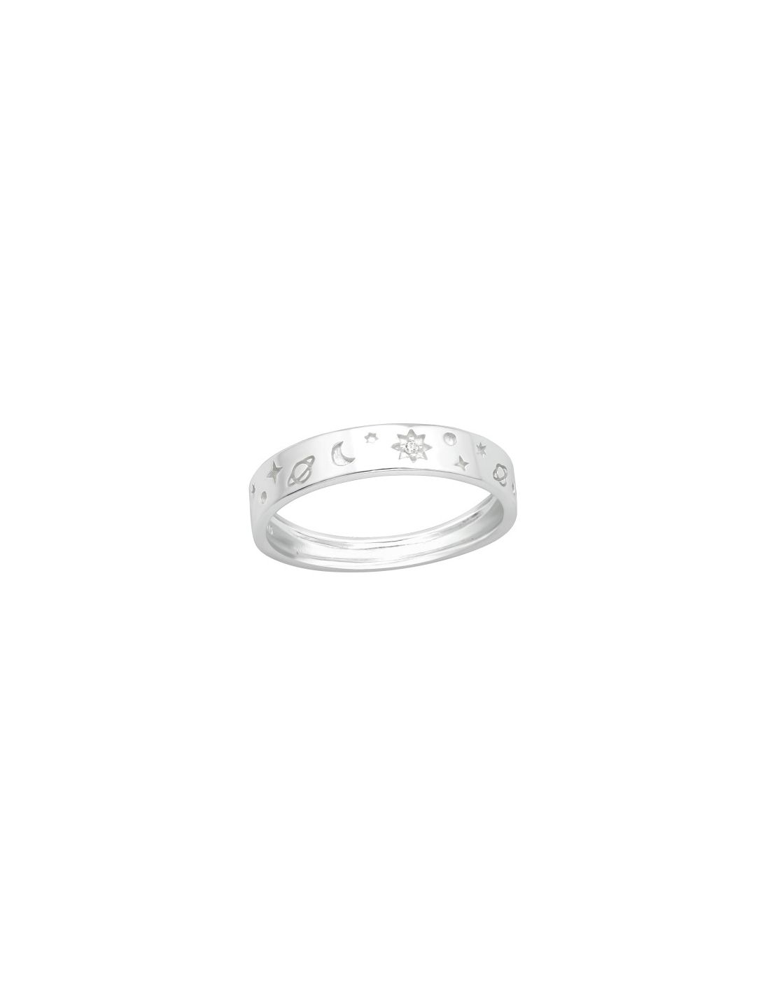 Anillo de plata 925 Star And Moon...