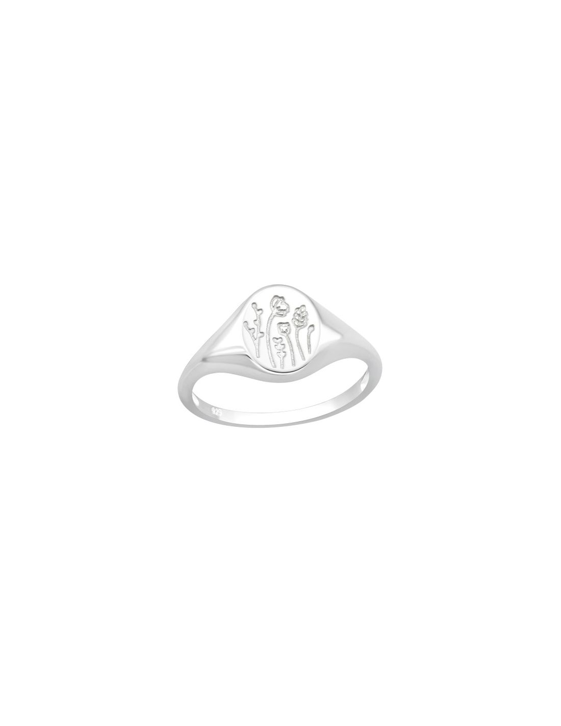 Anillo de plata 925 Flower Talla  8