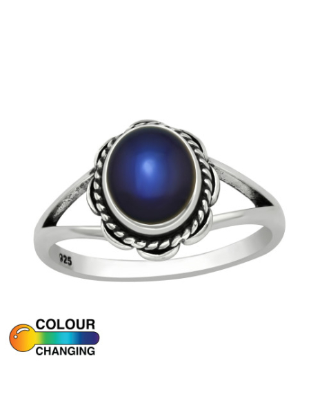 Anillo de plata 925 Flower...