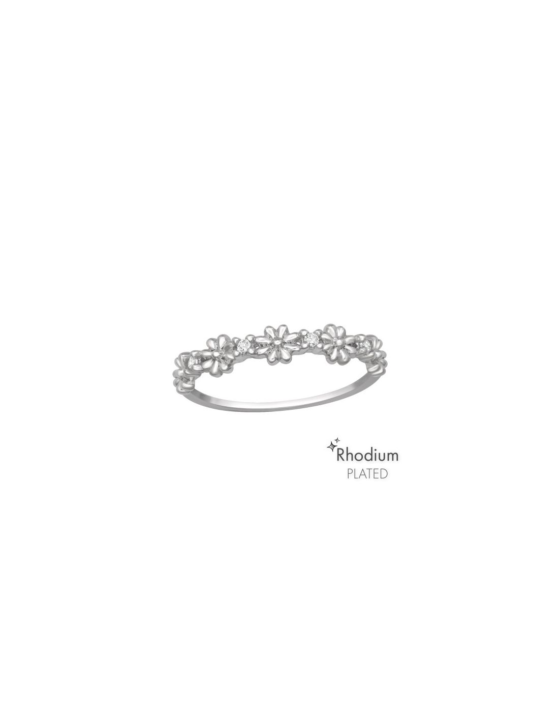 Anillo de plata 925 Flower Talla  8