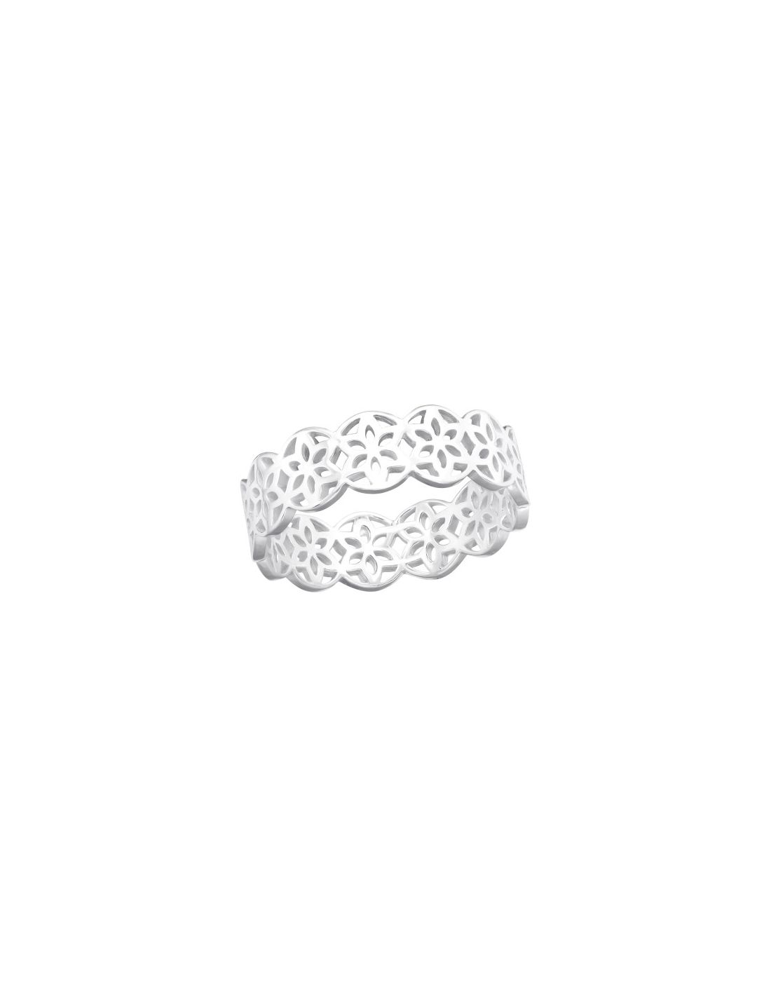 Anillo de plata 925 Flower Talla  8