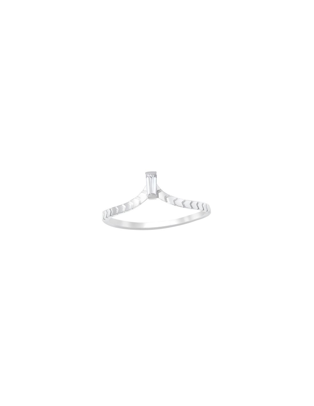 Anillo de plata 925 V Shaped Talla  7