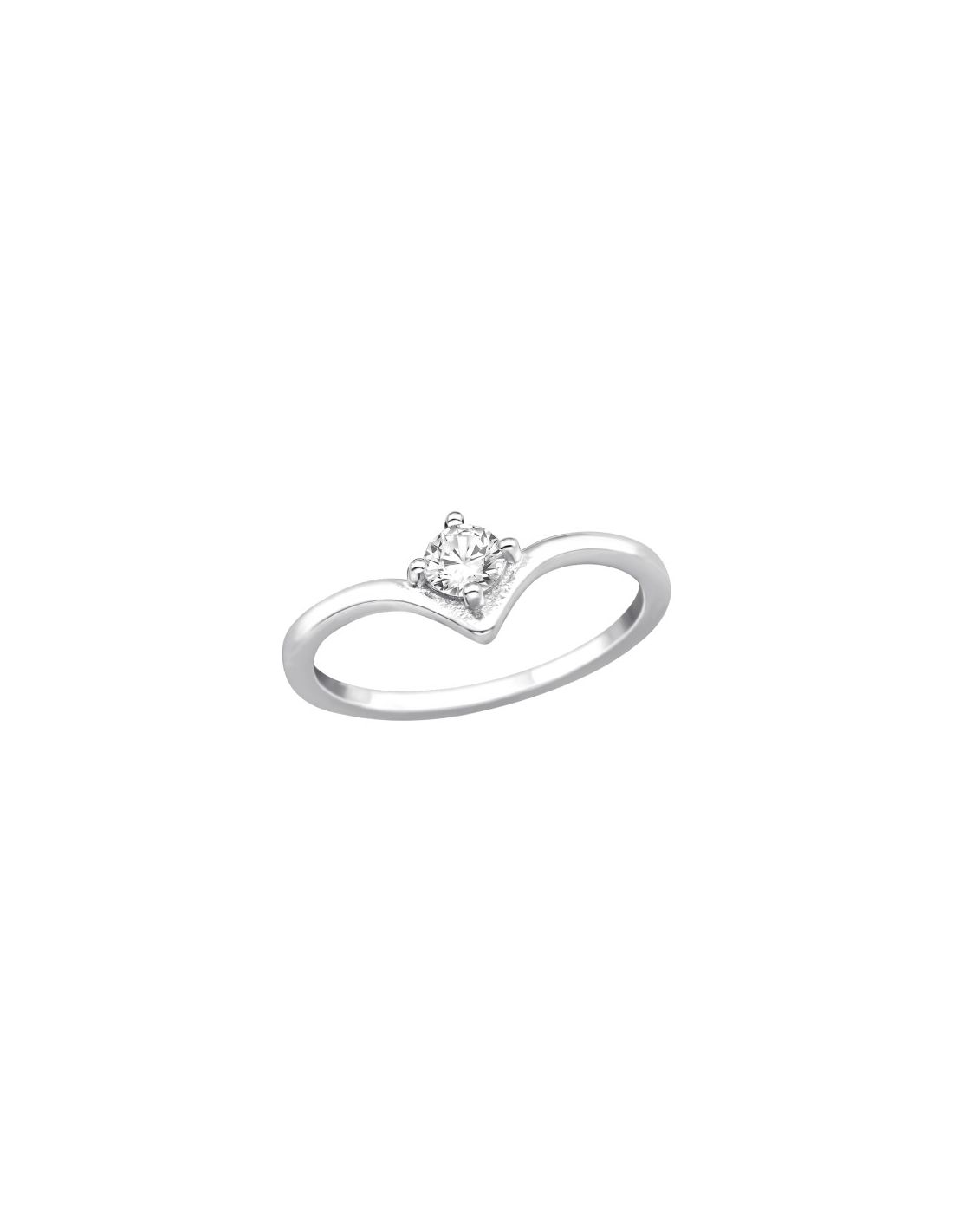 Anillo de plata 925 V Shaped Talla  7