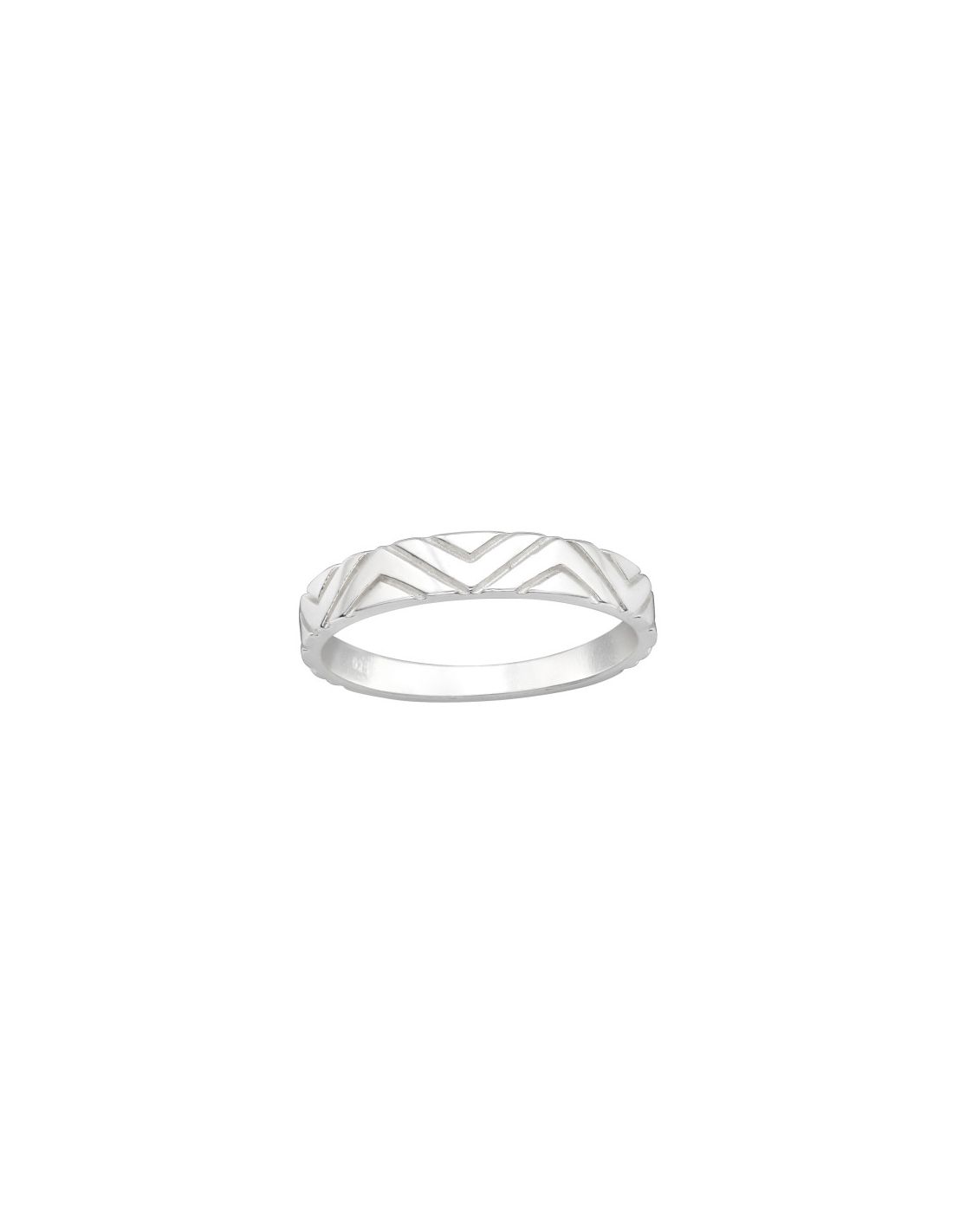 Anillo de plata 925 Zigzag Patterned...
