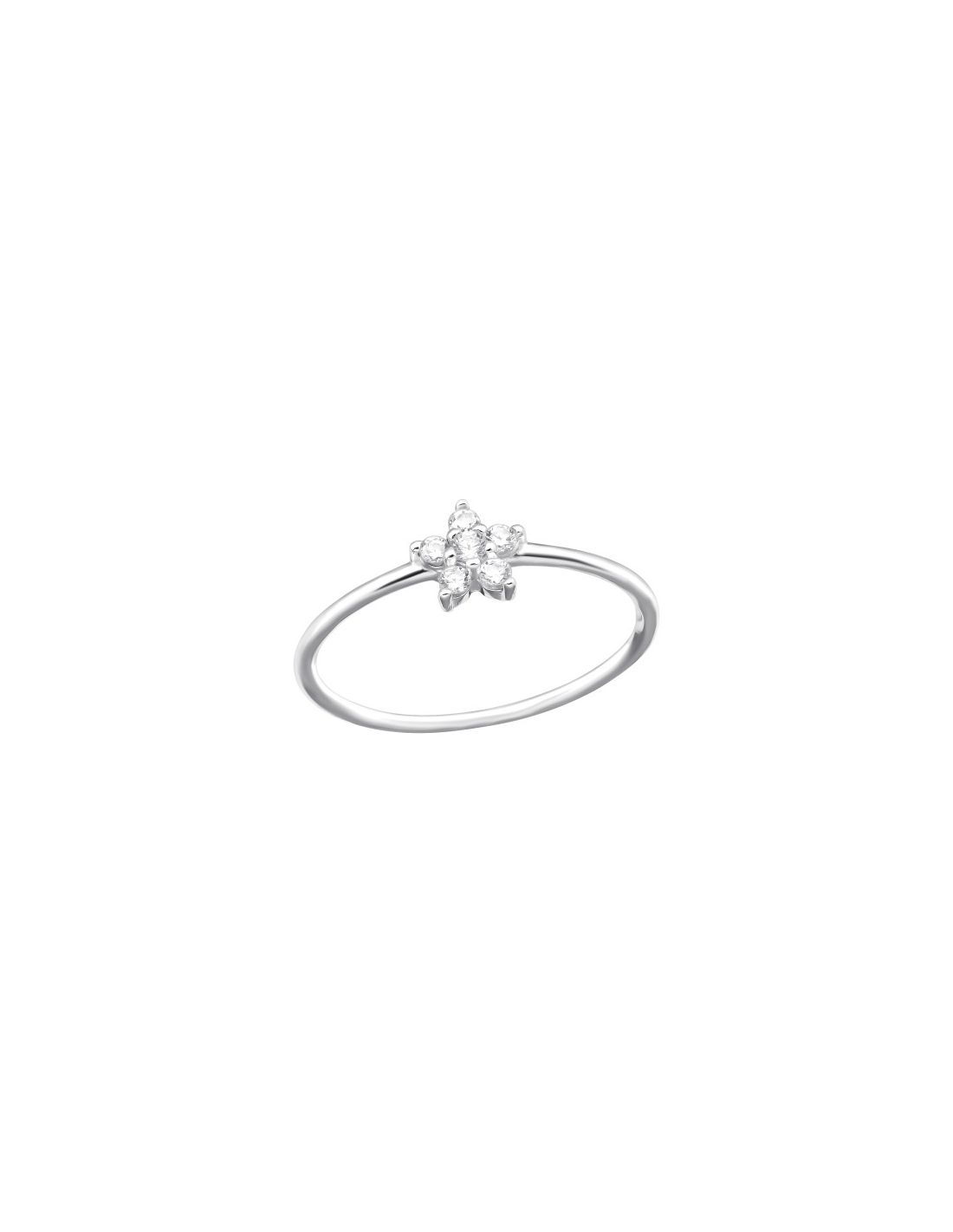 Anillo de plata 925 Star Flower Talla...