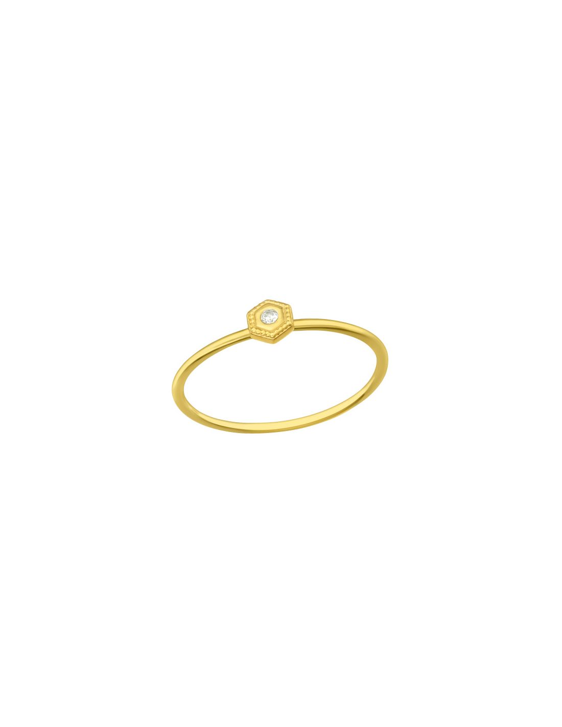Anillo de plata 925 Hexagon Talla  6.5