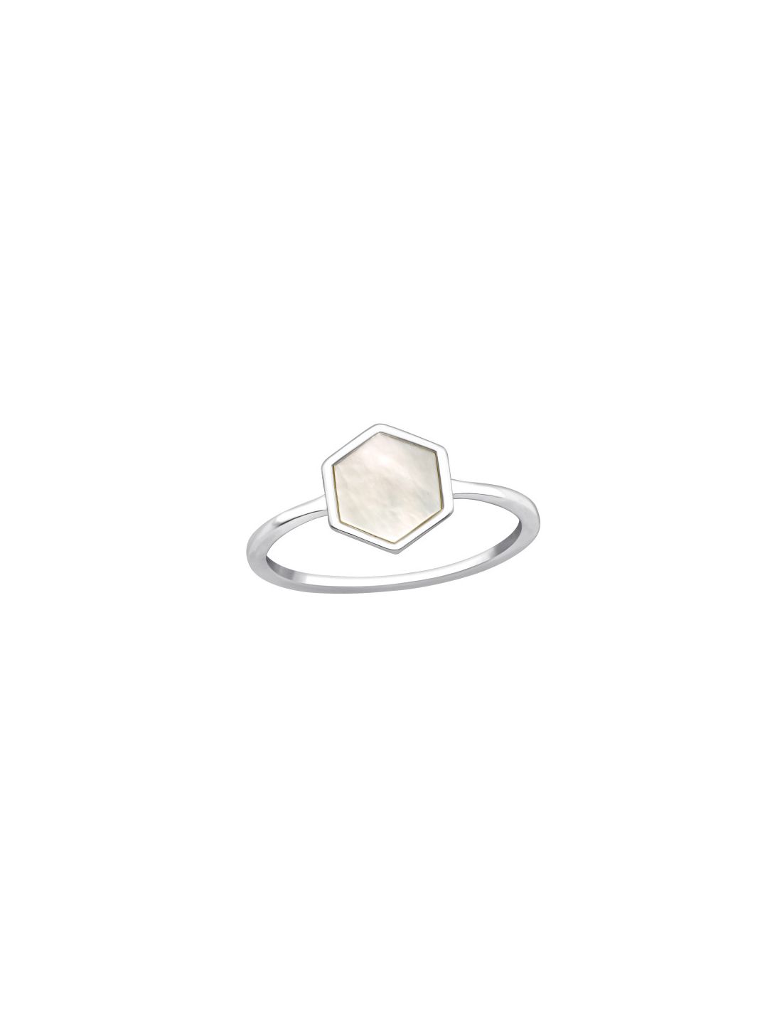 Anillo de plata 925 Hexagon Talla  7