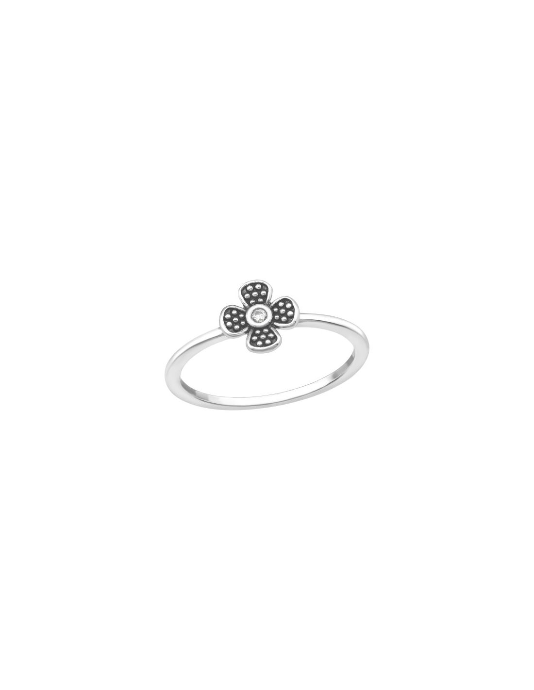 Anillo de plata 925 Flower 8Mm Talla  7