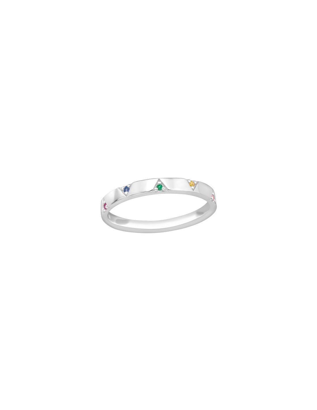 Anillo de plata 925 Triangles Talla  7