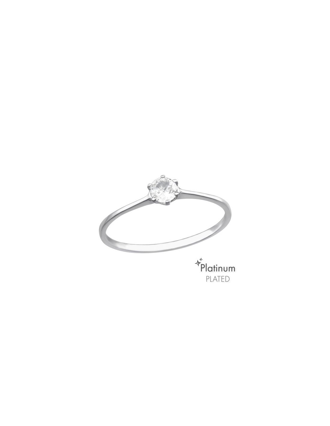 Anillo de plata 925 Solitaire Talla  8