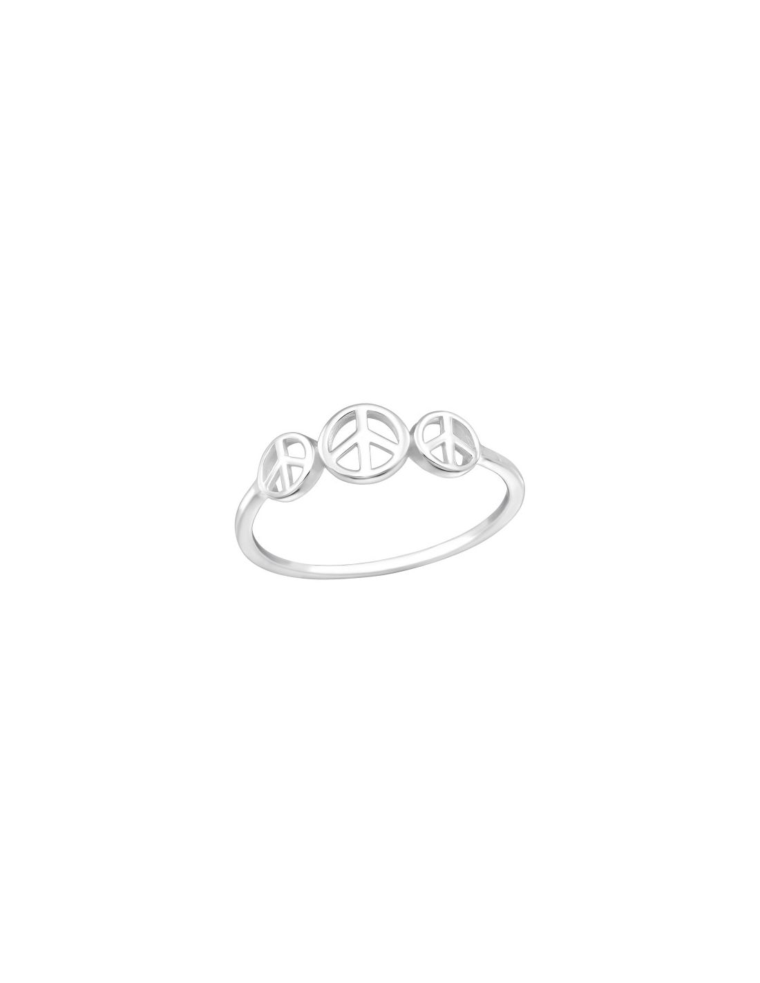 Anillo de plata 925 Peace Talla  8