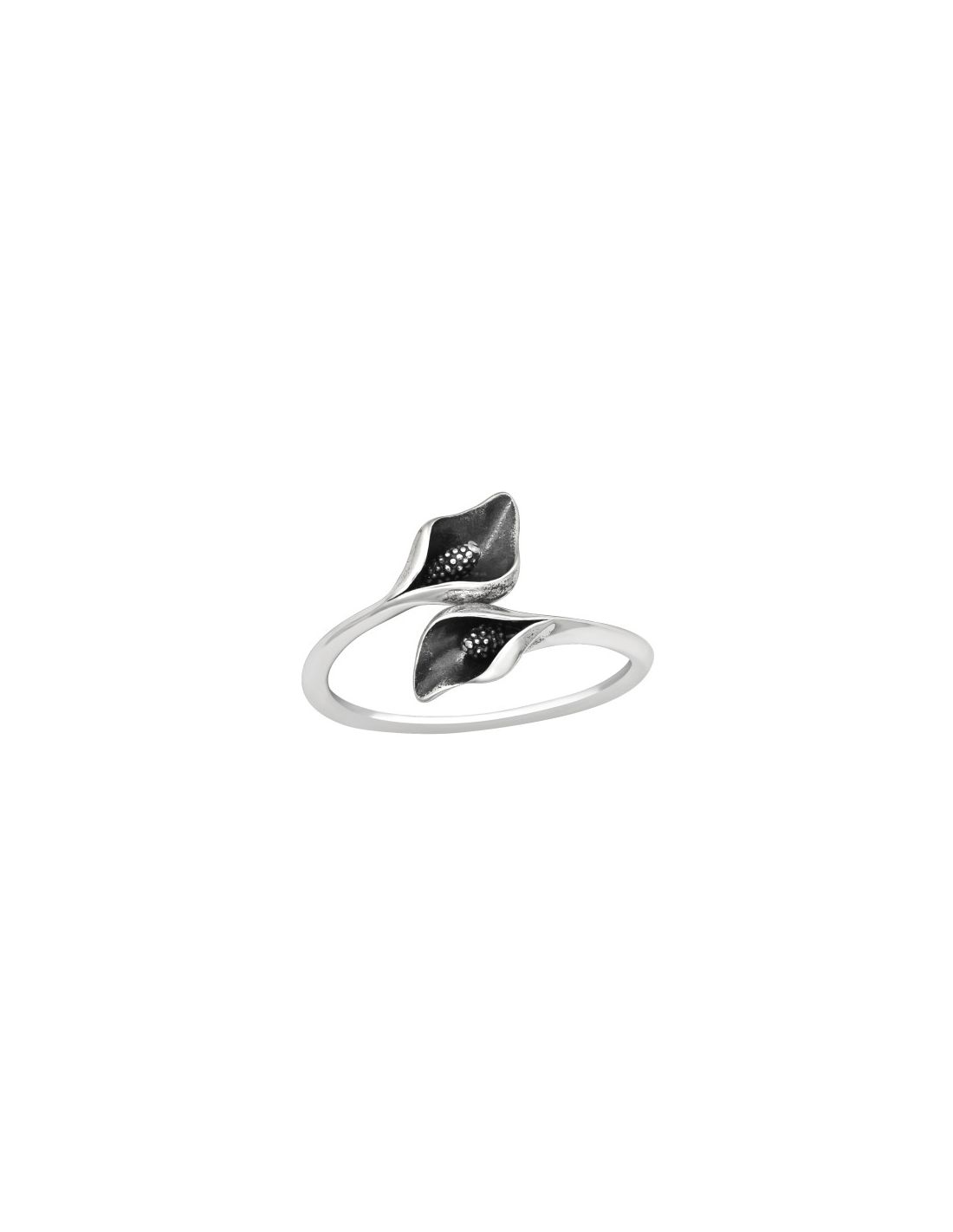Anillo de plata 925 Calla Lily Flower...